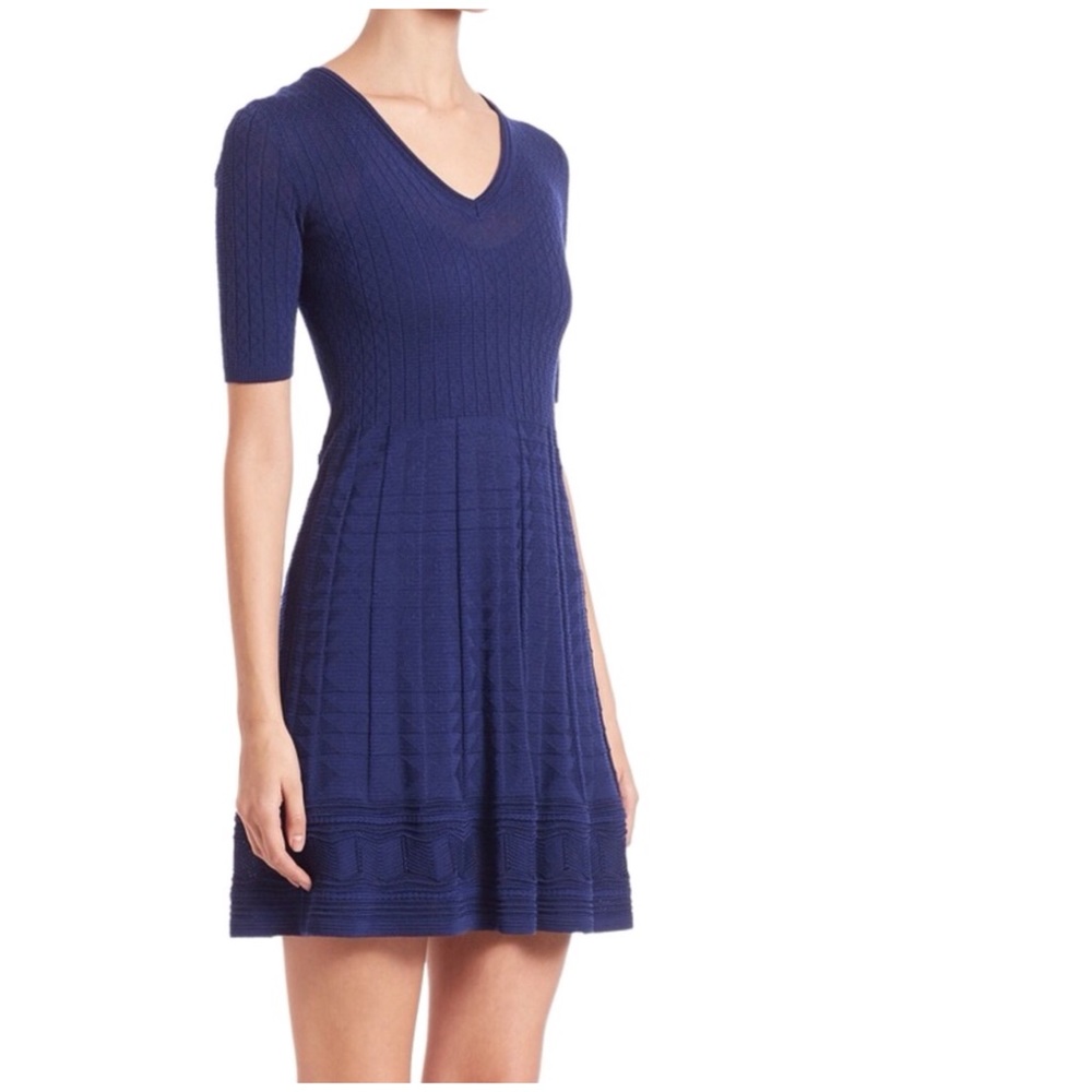 M Missoni Solid Zig Zag Short Sleeve Dress Size 38 - Picture 8 of 8
